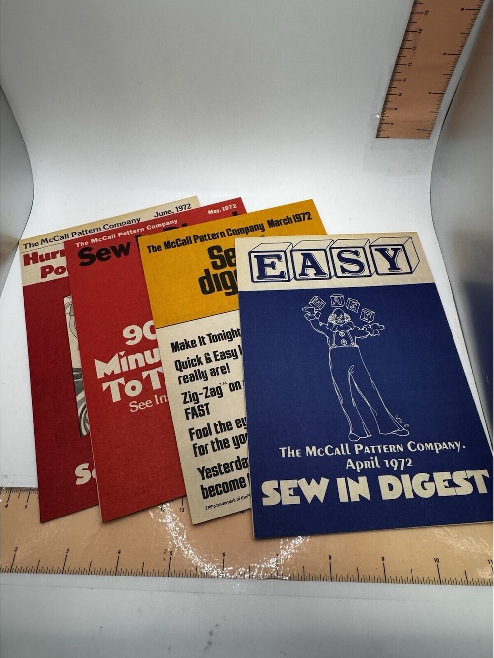 The McCall Pattern Company Sew In Digest Lot Of 4 1972